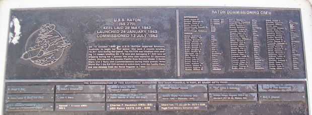 U.S.S. RATON (SS270) WAR MEMORIAL