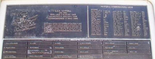 U.S.S. HAWKBILL (SS366) WAR MEMORIAL