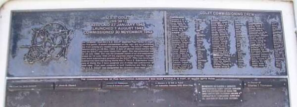 U.S.S. GOLET (SS361) WAR MEMORIAL