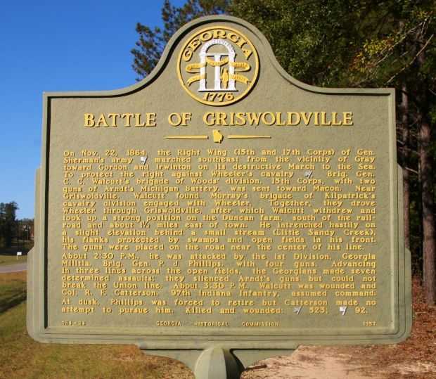 BATTLE OF GRISWOLDVILLE MEMORIAL MARKER