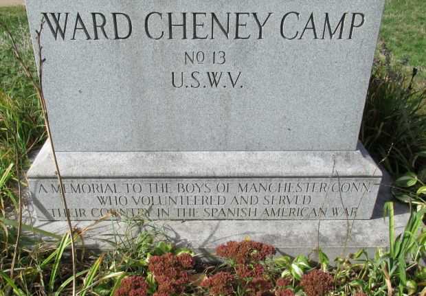 MANCHESTER CONN SPANISH-AMERICAN WAR MEMORIAL DEDICATION STONE