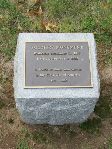 MANCHESTER SOLDIERS MEMORIAL PLAQUE