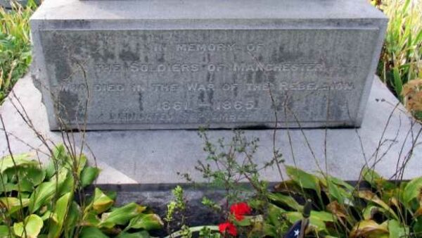 MANCHESTER SOLDIERS MEMORIAL DEDICATION STONE