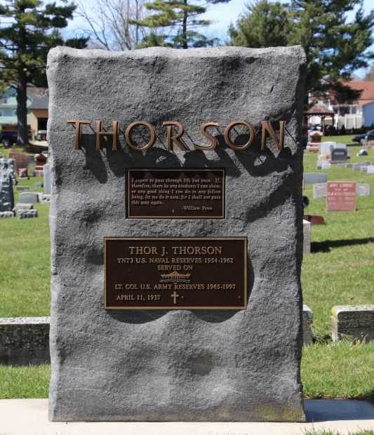 THORSON MEMORIAL GRAVE STONE