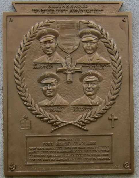 COPIAGUE FOUR CHAPLAINS MEMORIAL PLAQUE