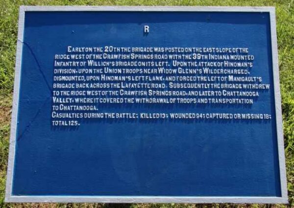 WILDER’S BRIGADE WAR MEMORIAL PLAQUE II