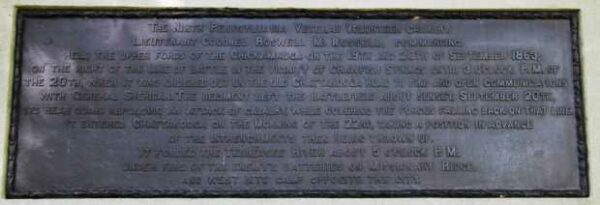 PENNSYLVANIA’S 9TH “LOCHIEL” VETERANS CAVALRY WAR MEMORIAL PLAQUE B