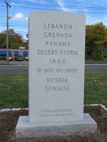 MANCHESTER ARMED FORCES MEMORIAL FRONT