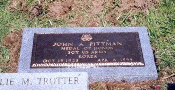 SGT. JOHN A. PITTMAN MEDAL OF HONOR MEMORIAL PLAQUE