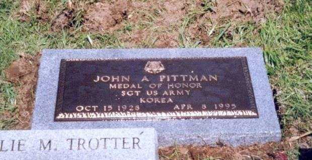 SGT. JOHN A. PITTMAN MEDAL OF HONOR MEMORIAL PLAQUE