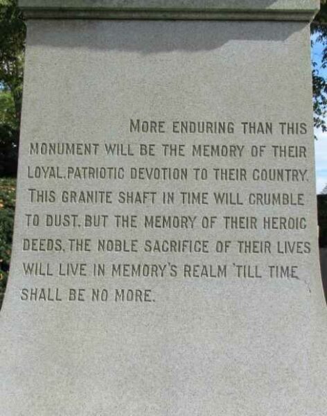 GLASTONBURY SOLDIERS MEMORIAL DEDICATION STONE B