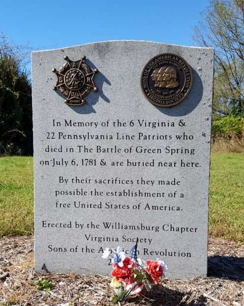 THE BATTLE OF GREEN SPRING MEMORIAL