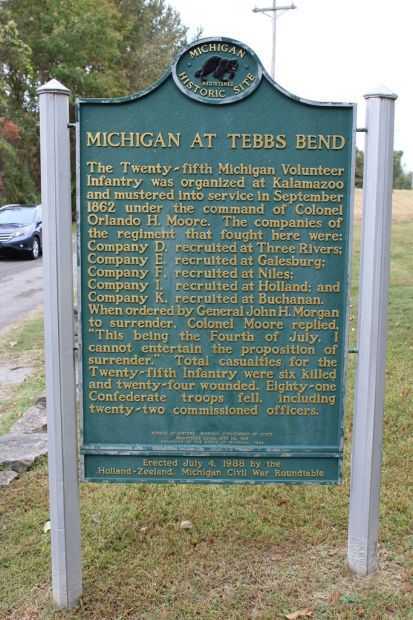 MICHIGAN AT TEBBS BEND MEMORIAL MARKER SIDE B