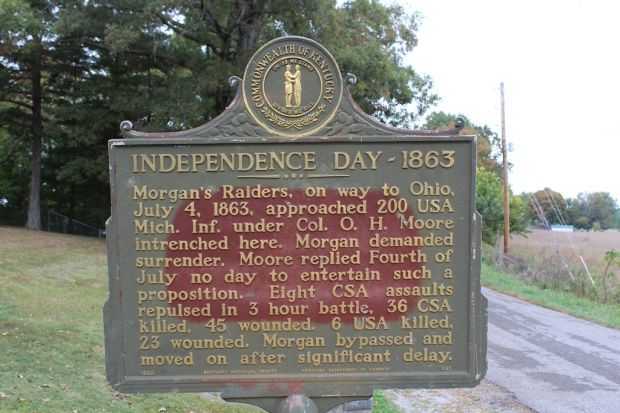 INDEPENDENCE DAY-1863 WAR MEMORIAL MARKER