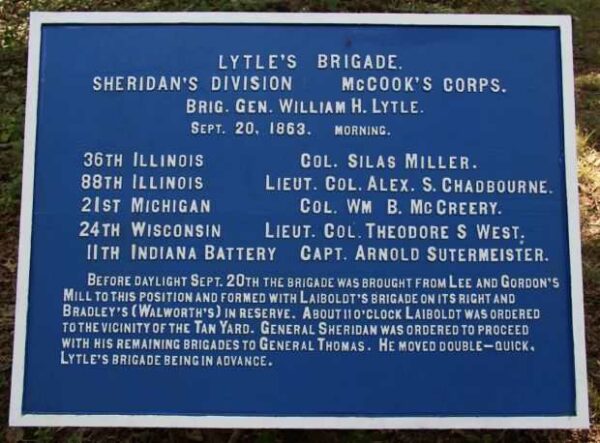 LYTLE’S BRIGADE WAR MEMORIAL PLAQUE II