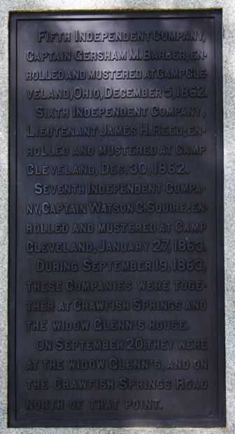 OHIO SHARP SHOOTER’S ATTACHED TO HEADQUARTERS WAR MEMORIAL PLAQUE