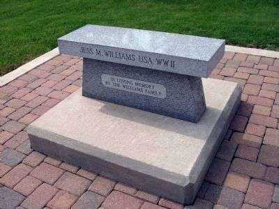 JESS M. WILLIAMS WAR MEMORIAL BENCH