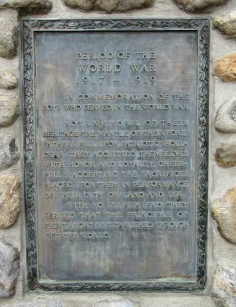 LEBANON VETERANS MEMORIAL FLAGPOLE BASE PLAQUE D