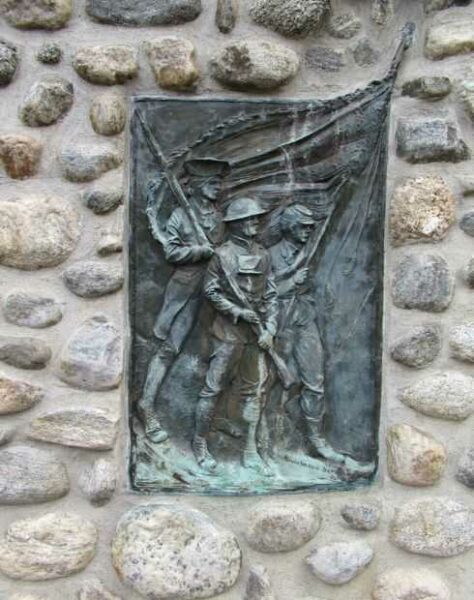 LEBANON VETERANS MEMORIAL FLAGPOLE BASE PLAQUE A