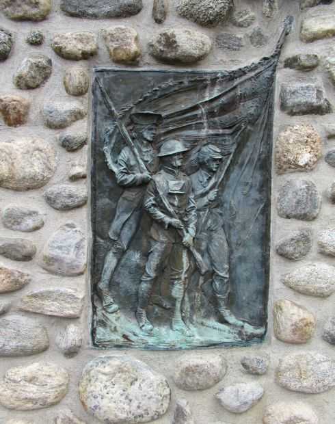 LEBANON VETERANS MEMORIAL FLAGPOLE BASE PLAQUE A