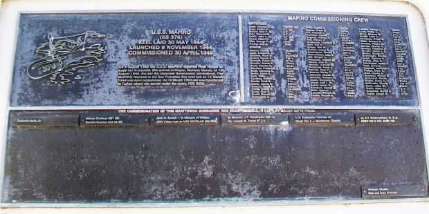 U.S.S. MAPIRO (SS376) WAR MEMORIAL