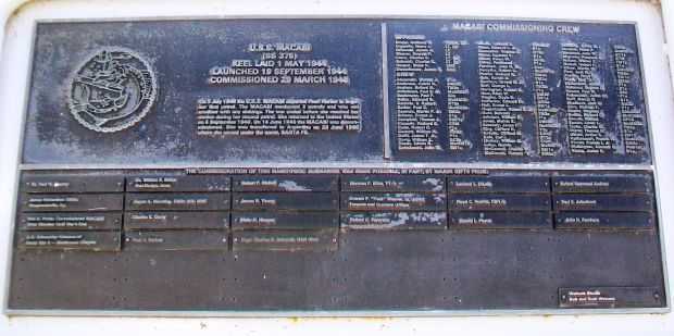 U.S.S. MACABI (SS375) WAR MEMORIAL