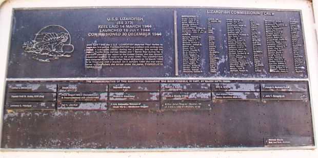 U.S.S. LIZARDFISH (SS373) WAR MEMORIAL