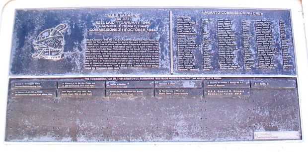 U.S.S. LAGARTO (SS371) WAR MEMORIAL