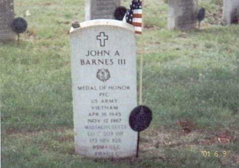 JOHN A. BARNES III MEDAL OF HONOR GRAVESTONE