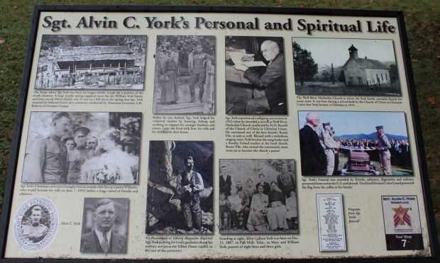 SGT. ALVIN C. YORK’S PERSONAL AND SPIRITUAL LIFE MEMORIAL PANEL
