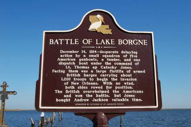 BATTLE OF LAKE BORGNE WAR MEMORIAL MARKER
