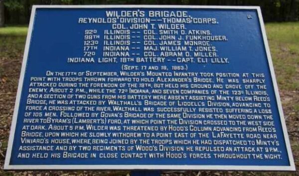 WILDER’S BRIGADE WAR MEMORIAL PLAQUE III
