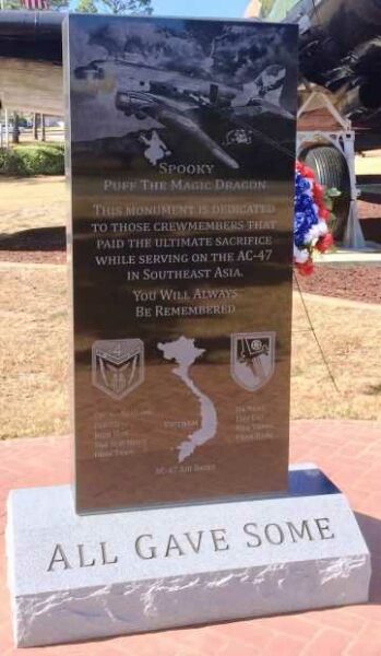 SPOOKY AIRCRAFT WAR MEMORIAL STONE FRONT