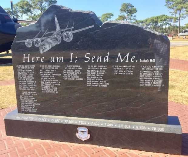 COMBAT TALON AIRCRAFT WAR MEMORIAL STONE BACK
