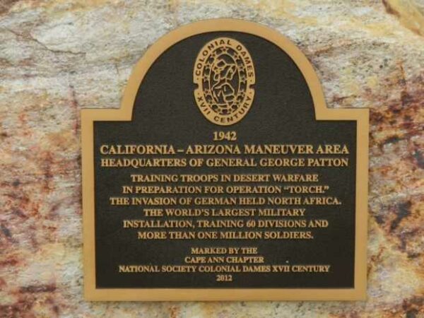 CALIFORNIA-ARIZONA MANEUVER AREA WAR MEMORIAL PLAQUE