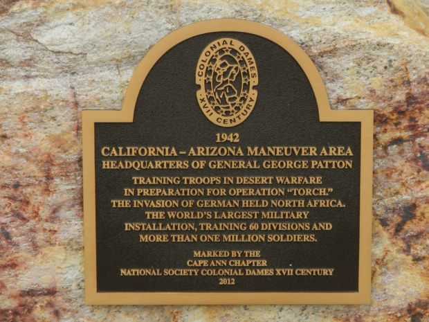 CALIFORNIA-ARIZONA MANEUVER AREA WAR MEMORIAL PLAQUE