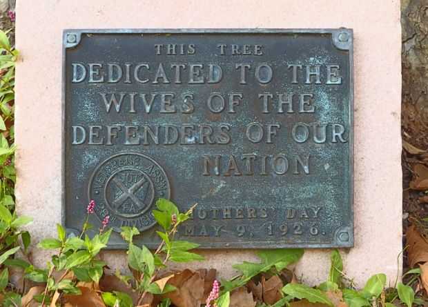 WIVES OF THE DEFENDERS WAR MEMORIAL TREE PLAQUE