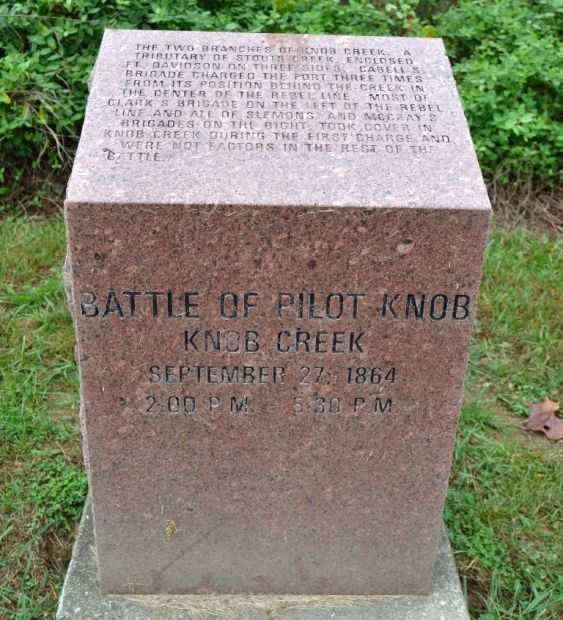 BATTLE OF PILOT KNOB KNOB CREEK WAR MEMORIAL