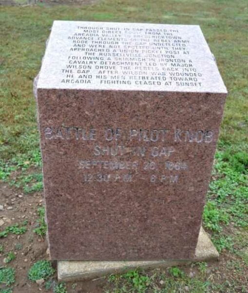 BATTLE OF PILOT KNOB SHUT-IN GAP WAR MEMORIAL