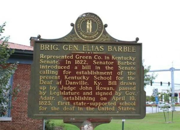 BRIG. GEN. ELIAS BARBEE WAR MEMORIAL MARKER BACK