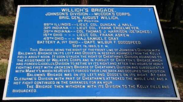 WILLICH’S BRIGADE WAR MEMORIAL PLAQUE III