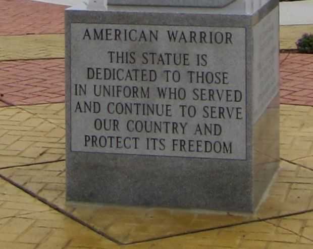 AMERICAN WARRIOR WAR MEMORIAL SIDE A