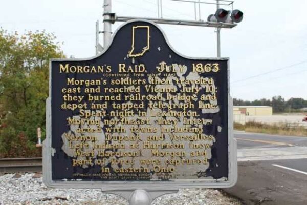 MORGAN’S RAID, JULY 1863 MEMORIAL MARKER BACK