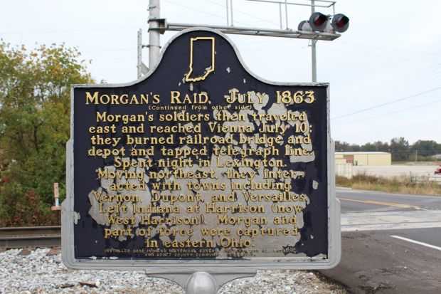 MORGAN’S RAID, JULY 1863 MEMORIAL MARKER BACK