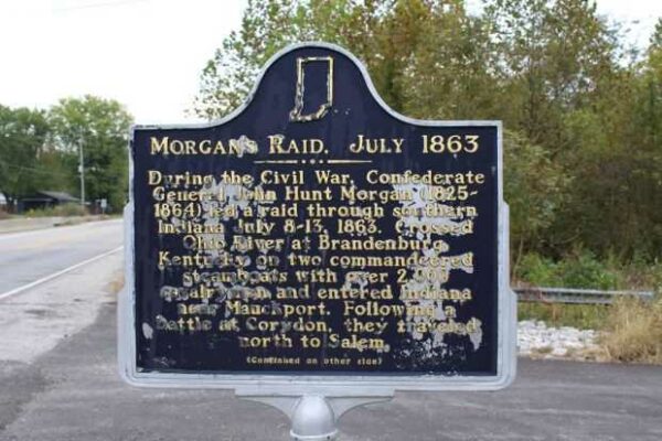 MORGAN’S RAID, JULY 1863 MEMORIAL MARKER FRONT