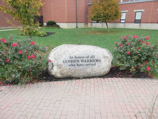 GOSHEN HIGH SCHOOL VETERANS MEMORIAL ROCK A
