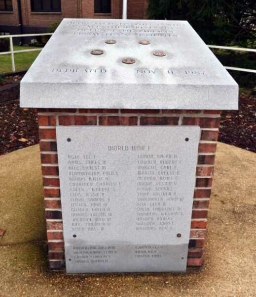 TEXAS COUNTY WAR MEMORIAL SIDE A