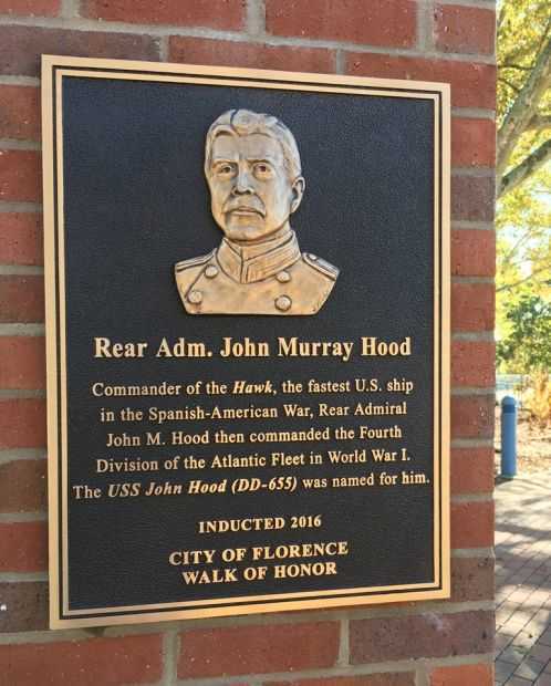 REAR ADM. JOHN MURRAY HOOD WAR MEMORIAL PLAQUE