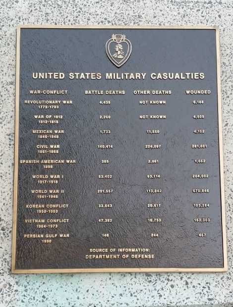 THE UNITED STATES VETERANS MEMORIAL PLAQUE D