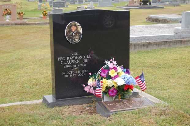 “MIKE” PFC RAYMOND M. CLAUSEN JR. MEDAL OF HONOR CEMETERY STONE